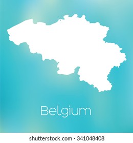 A Map of the country of Belgium