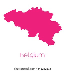 A Map of the country of Belgium