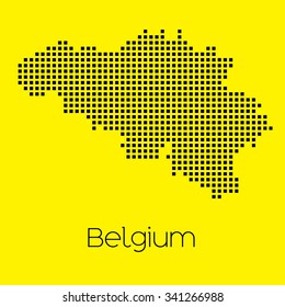 A Map of the country of Belgium