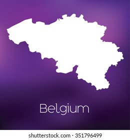 A Map of the country of Belgium