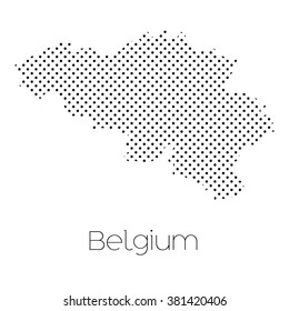 A Map of the country of Belgium