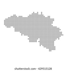 A Map of the country of Belgium