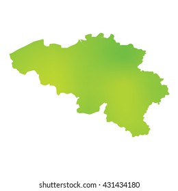 A Map of the country of Belgium