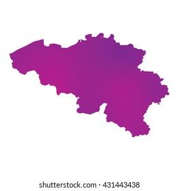 A Map of the country of Belgium