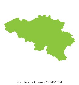 A Map of the country of Belgium