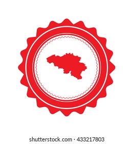 A Map of the country of Belgium