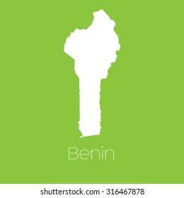 A Map of the country of Benin
