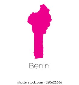 A Map of the country of Benin