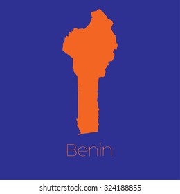 A Map of the country of Benin
