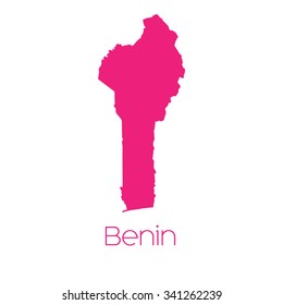 A Map of the country of Benin