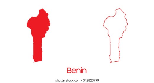 A Map of the country of Benin