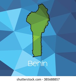 A Map of the country of Benin