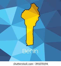 A Map of the country of Benin