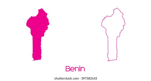 A Map of the country of Benin