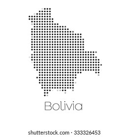 A Map of the country of Bolivia