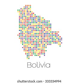 A Map of the country of Bolivia