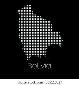 A Map of the country of Bolivia