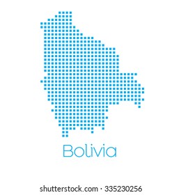 A Map of the country of Bolivia