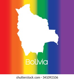 A Map of the country of Bolivia