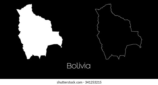 A Map of the country of Bolivia