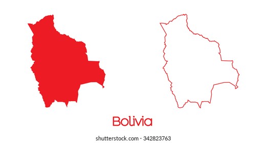 A Map of the country of Bolivia