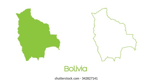 A Map of the country of Bolivia