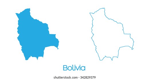 A Map of the country of Bolivia