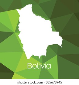 A Map of the country of Bolivia