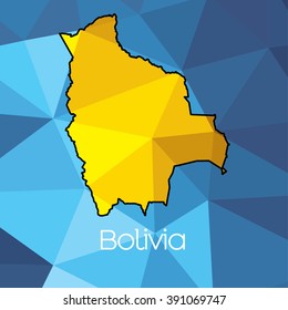 A Map of the country of Bolivia