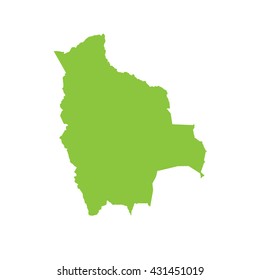 A Map of the country of Bolivia