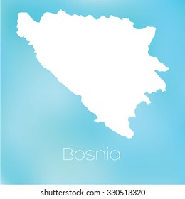 A Map of the country of Bosnia
