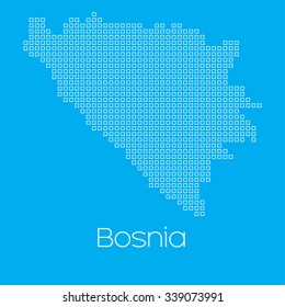 A Map of the country of Bosnia