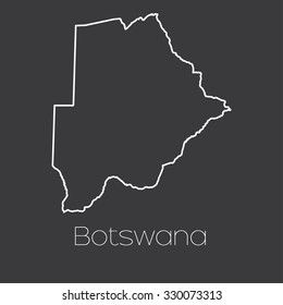 A Map of the country of Botswana