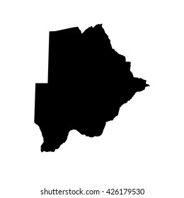 A Map of the country of Botswana