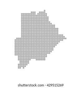 A Map of the country of Botswana