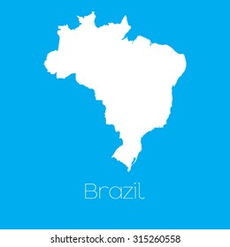 A Map of the country of Brazil