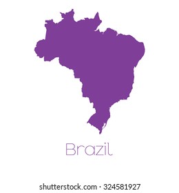 A Map of the country of Brazil