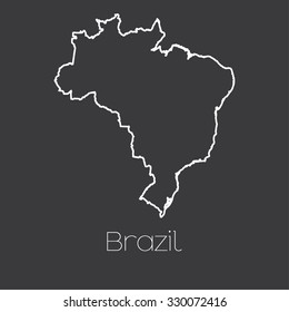 A Map of the country of Brazil