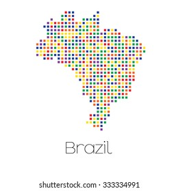 A Map of the country of Brazil