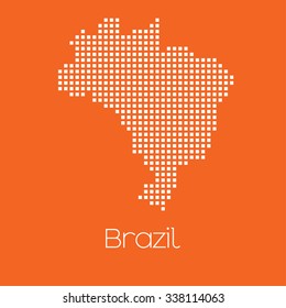 A Map of the country of Brazil