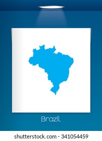 A Map of the country of Brazil