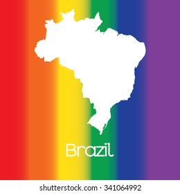 A Map of the country of Brazil