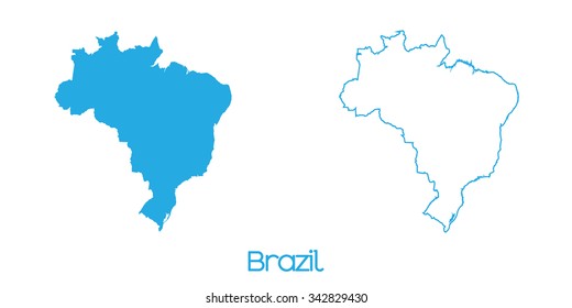 A Map of the country of Brazil