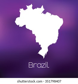 A Map of the country of Brazil