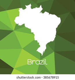 A Map of the country of Brazil