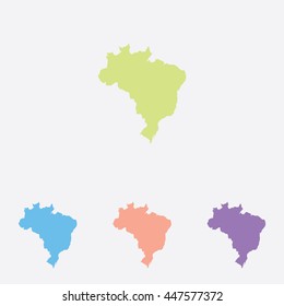 A Map of the country of Brazil