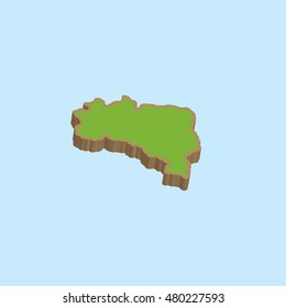 A Map of the country of Brazil