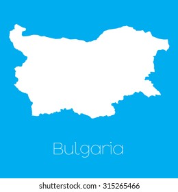 A Map of the country of Bulgaria