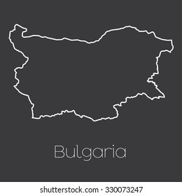 A Map of the country of Bulgaria