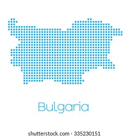 A Map of the country of Bulgaria